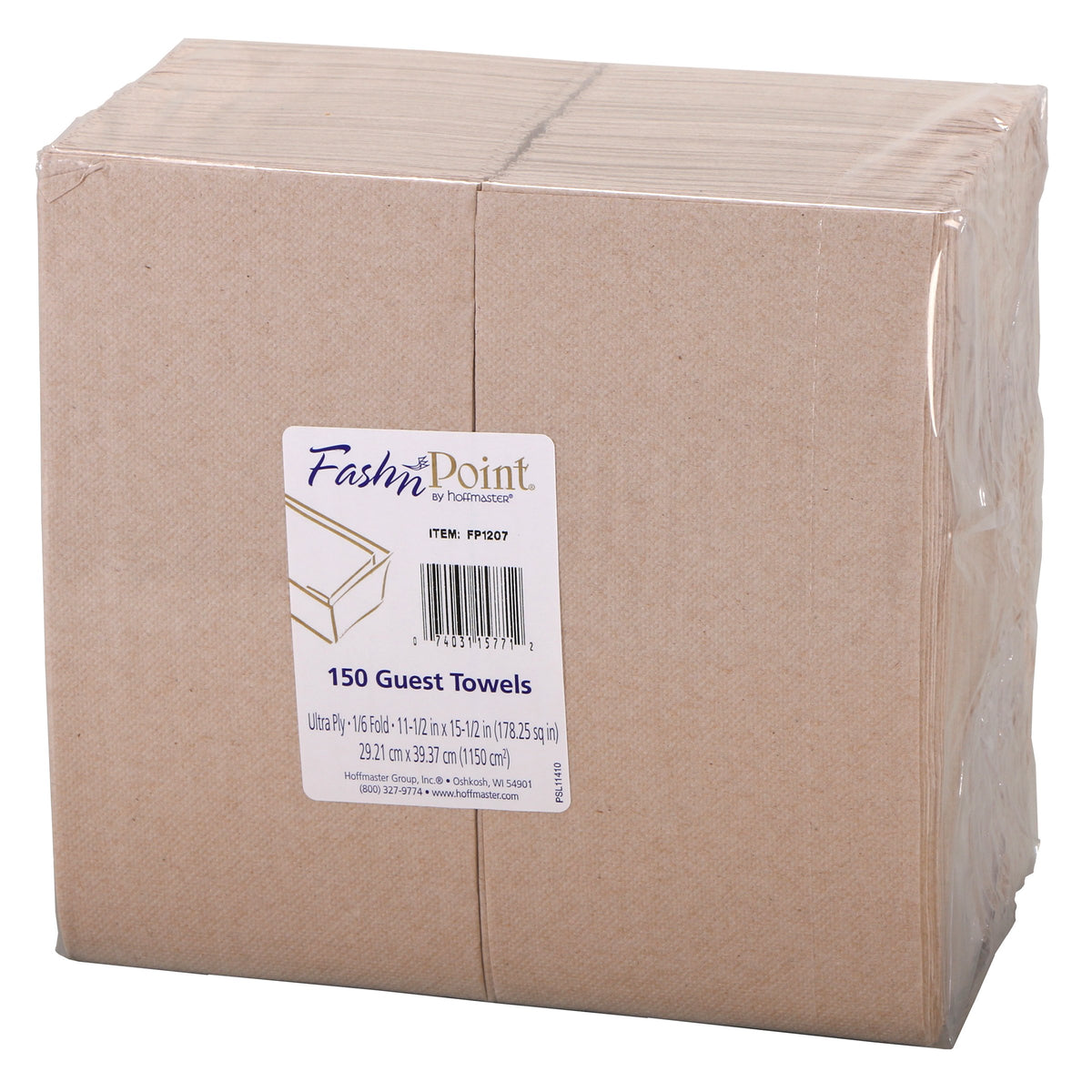 Fashnpoint Natural EZ Fold Guest Towel by Hoffmaster – 11.5" x 15.5", Paper, Natural, Pack of 900, Model FP1207