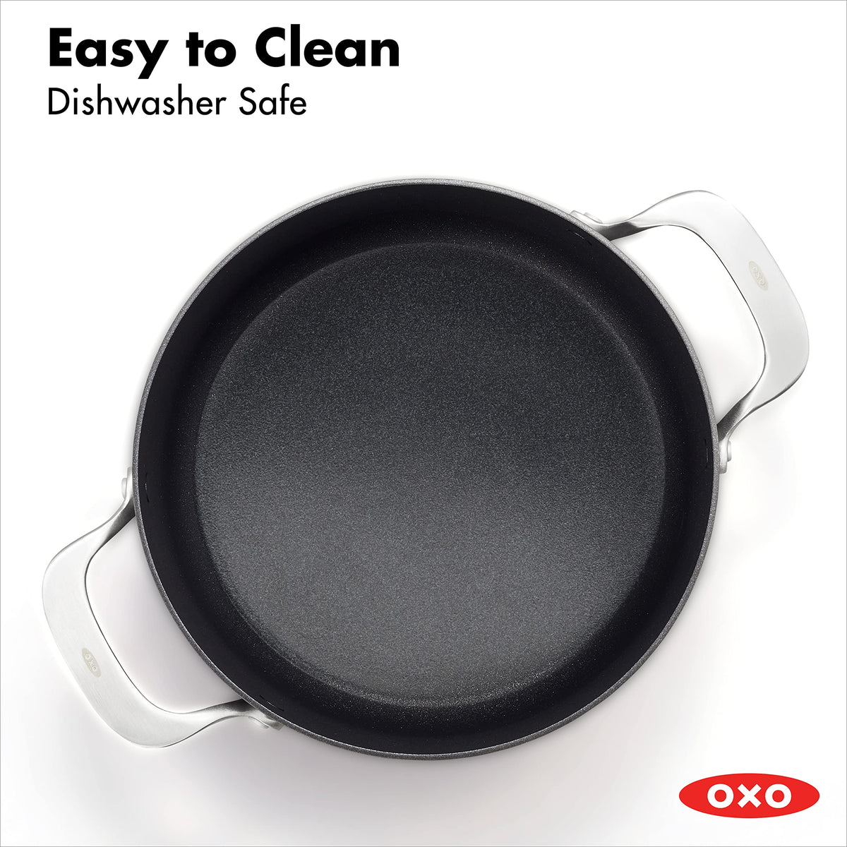 Professional 5QT Stock Pot with Lid by OXO – 5 Quarts, Healthy Ceramic Nonstick, PFAS-Free, Hard Anodized, Stainless Steel, Black, Model CC004744-001