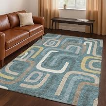 Addison Rugs Chantille ACN2551 Teal 5' x 7'6" Indoor/Outdoor, Machine Washable, Easy Clean, Non Shedding, Bedroom, Living Room, Dining Room, Kitchen, Patio Rug
