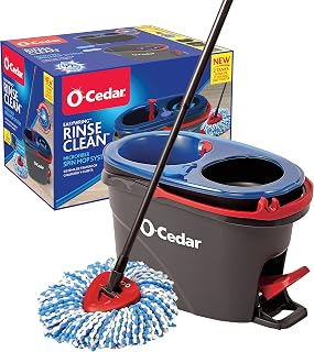 O-Cedar RinseClean Spin Mop & Bucket System | Clean with Clean Water | Removes 99% of Bacteria