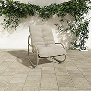 Lyra Occasional Rattan Rocking Chair in Beige