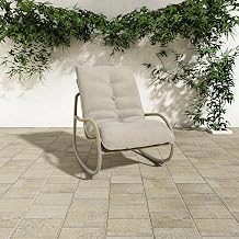 Lyra Occasional Rattan Rocking Chair in Beige
