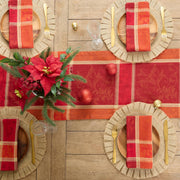 DII Harvest Wheat Jacquard Napkins, 20x20 Inch Cotton, Burnt Orange Pumpkin Vine, Set of 6