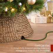 Best Choice Products Woven Tree Collar, 36 Inch Hyacinth Rattan, Chestnut