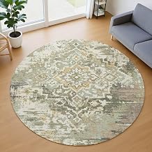 Addison Rugs Chantille ACN2765 Sage 8' x 8' Indoor/Outdoor, Machine Washable, Easy Clean, Non Shedding, Bedroom, Living Room, Dining Room, Kitchen, Patio Round Rug
