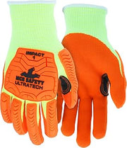 MCR Safety UT1955M Nitrile Gloves, Medium, Yellow, 1-Pair