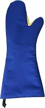 Tucker Safety 06189 Products Tucker BurnGuard Protective Apparel, Conventional Style Oven Mitt, Nomex Fiber Removable Liner, Each, Medium, 18", Blue