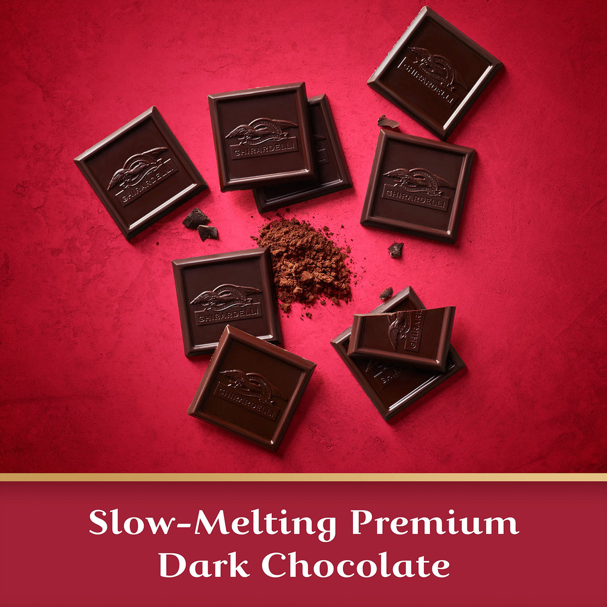 Dark Assorted Squares Bag by Ghirardelli – 14.86 Ounce (Pack of 1)
