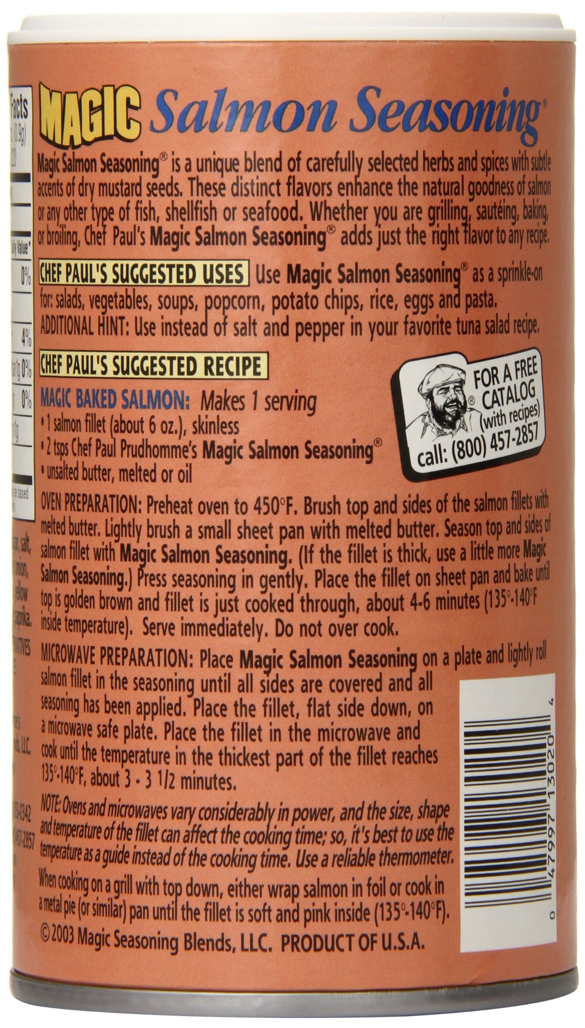 Salmon Magic by Magic Seasoning Blends – 7 Ounce (Pack of 6), Pack of 6, Model 13020