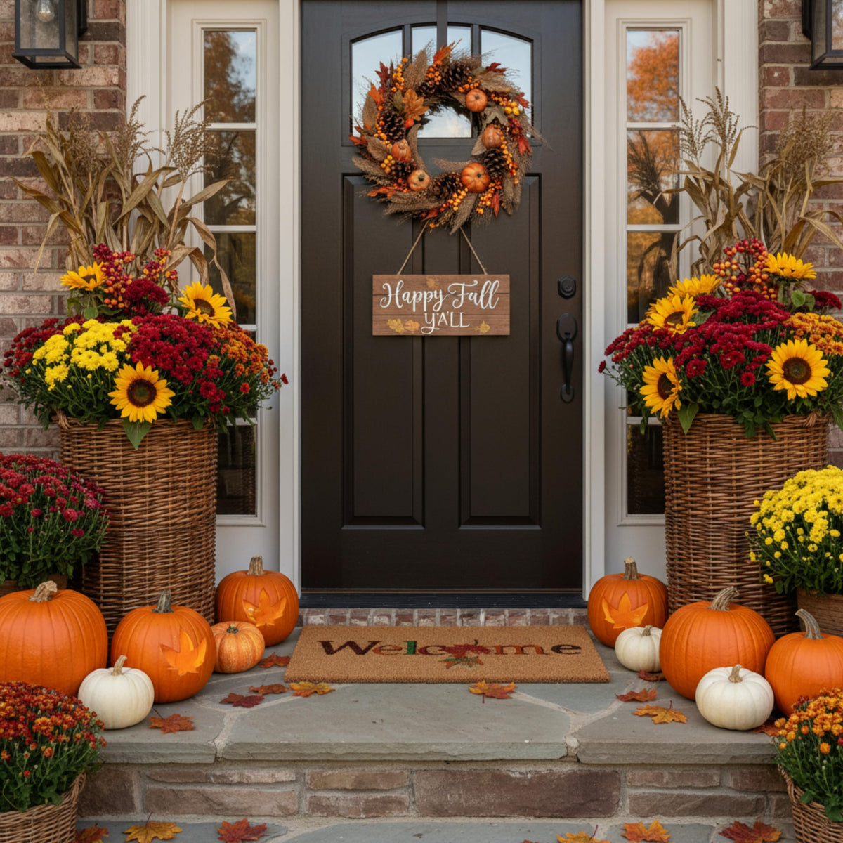 Calloway Mills Fall Beauty Coir Doormat, 17 x 29 Inches, Natural