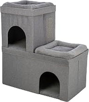 Trixie Crazy Cube Stackable Cat Condos, Gray, 2-Story