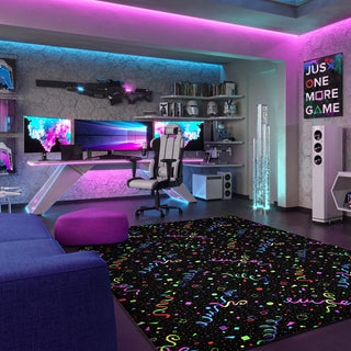Fluorescent Celebration 4' x 6' Area Rug by Joy Carpets – 4' x 6' (Rectangular), Nylon, Fluorescent, Model 36N