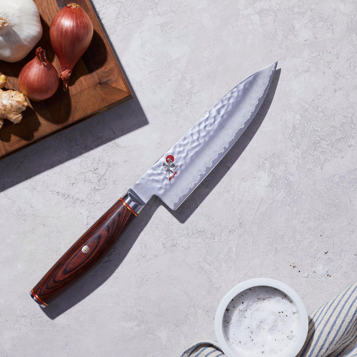 Chef's Knife by MIYABI – 6", SG2 Tsuchime Steel, Stainless Steel, Model 34073-163