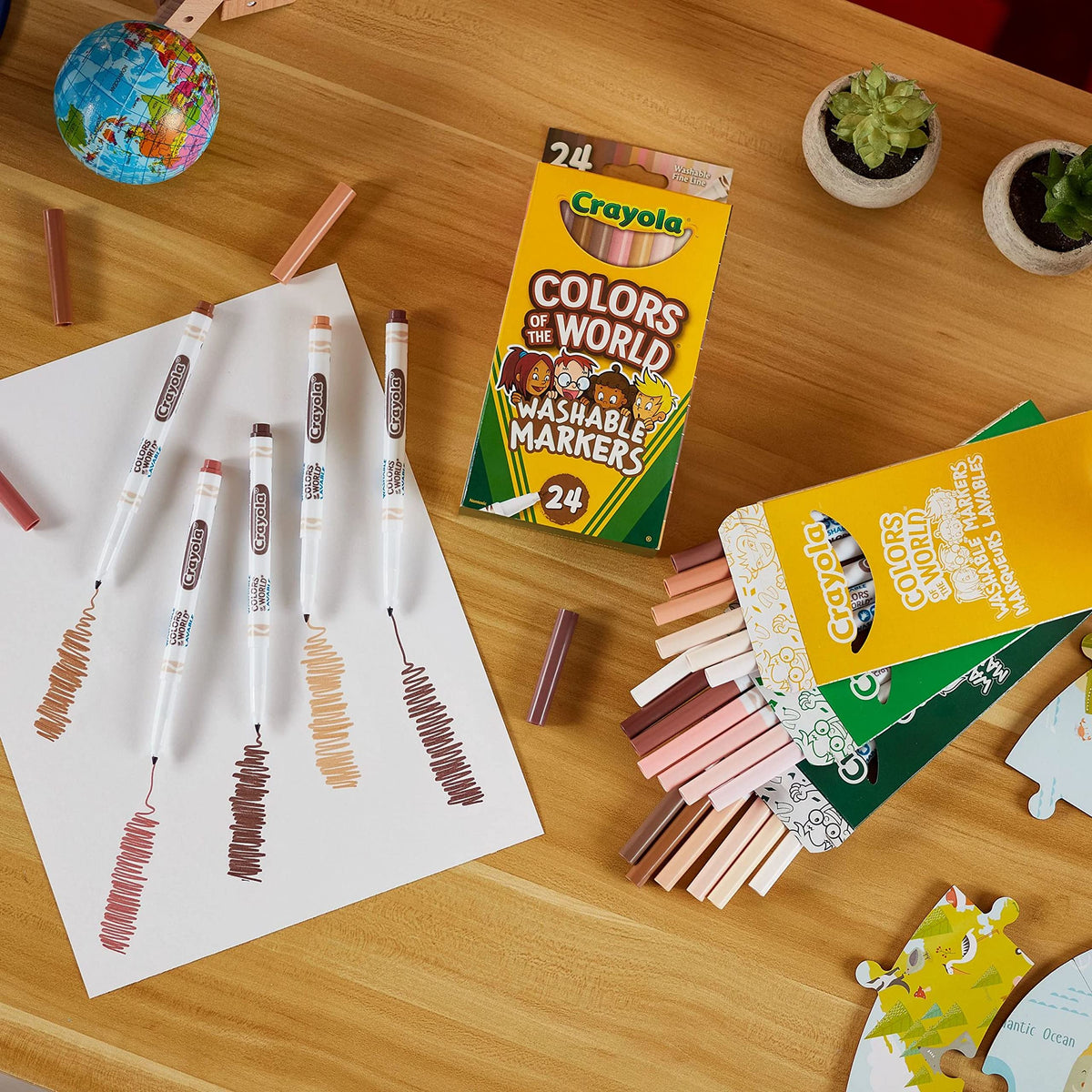 Colors of the World Markers 24 Count by Crayola – 24 Count (Pack of 1), Plastic, Multi, Model 587810