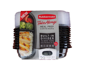 Take Alongs Divided Base Container (Black by Rubbermaid – 3.7 cup, 3.7 cups, Plastic, Black, Pack of 10