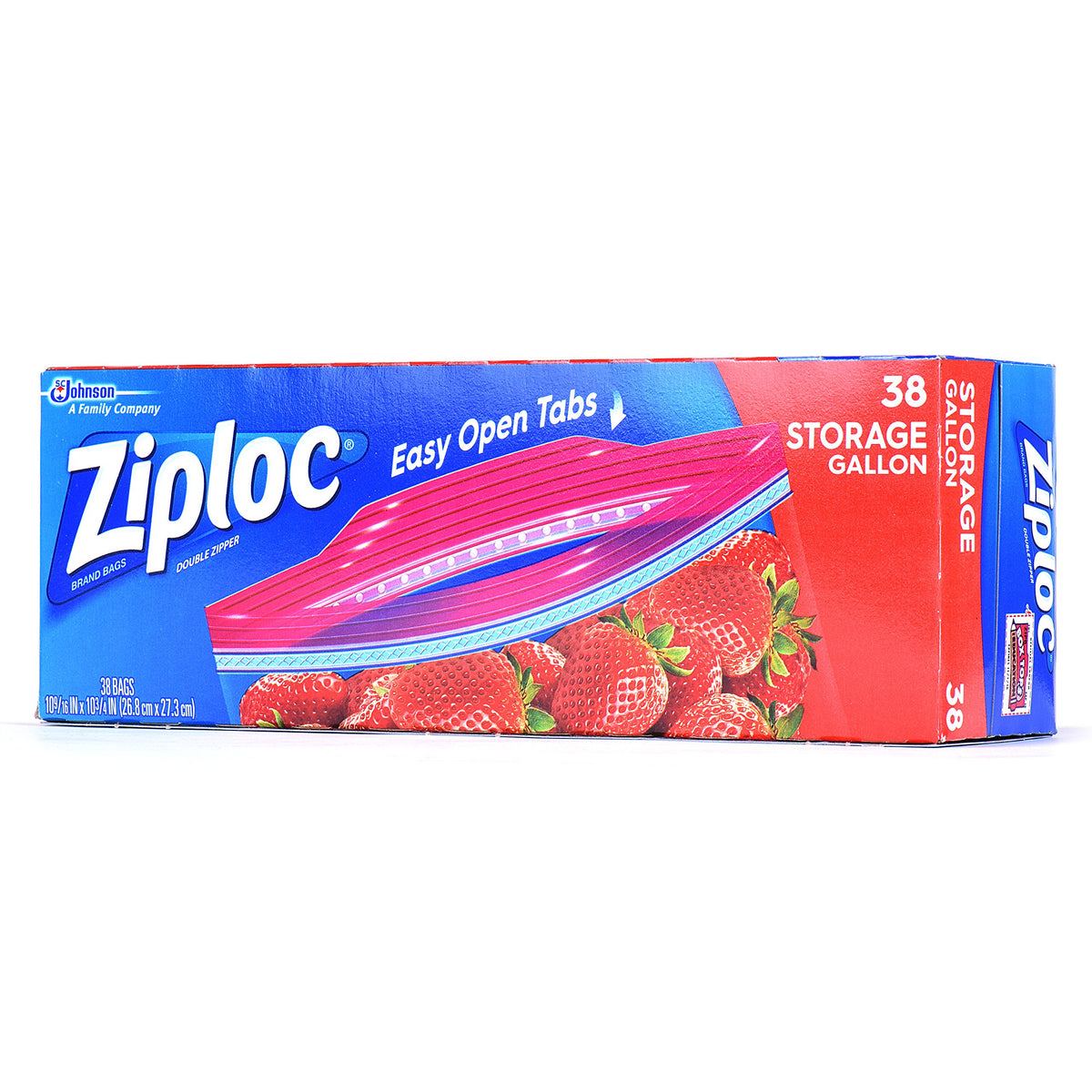 Storage Bag by Ziploc – One Size, 1.0 gallons, Plastic, Clear, Pack of 40