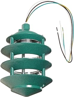 RAB Lighting LL22VG Incandescent 4 Tier Lawn Light, A-19 Type, 100W Power, 1650 Lumens, 120VAC, Verde Green