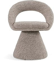 Wiles - Modern Grey Fabric Swivel Dining Chair