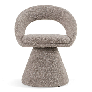Wiles - Modern Grey Fabric Swivel Dining Chair by Limari Home – Cast Iron, Grey, Model LIM-83209