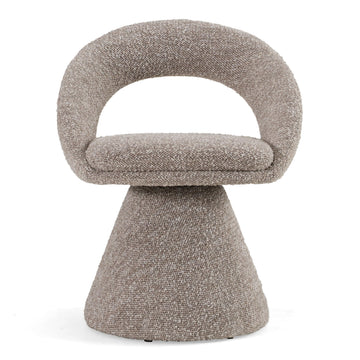 Wiles - Modern Grey Fabric Swivel Dining Chair by Limari Home – Cast Iron, Grey, Model LIM-83209