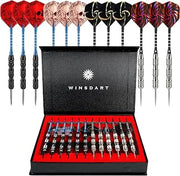 Darts Metal Tip Set Steel Tip Darts 12 pcs Set 22g with Gift Box