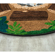 Campfire Fun 5'4" Round Area Rug in Color Multi by Joy Carpets – 5'4" (Round), Nylon, Multi Color, Model 2015H