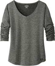 OGIO Women's Evolution V-Neck | Moisture Wicking Shirt for Women, Loose Fitting Top with 3/4 Sleeves