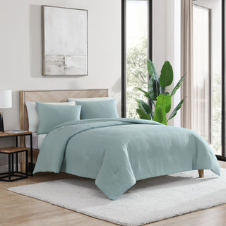 True Comfort Waffle Comforter Set by 1888 Mills – Full, Polyester, Aqua, Pack of 3, Model CS17839FLWFAEC
