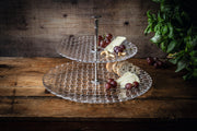 Bossa Nova Two Tier Tray by Nachtmann – Large, 750 milliliters, Crystal, Clear, Model 78 538