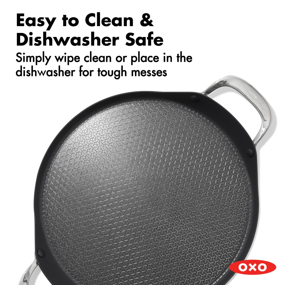 Hybrid Nonstick Stainless Steel Griddle Pan by OXO – Griddle Pan, 5.0 cups, Ceramic, Stainless Steel, Model CC011429-001