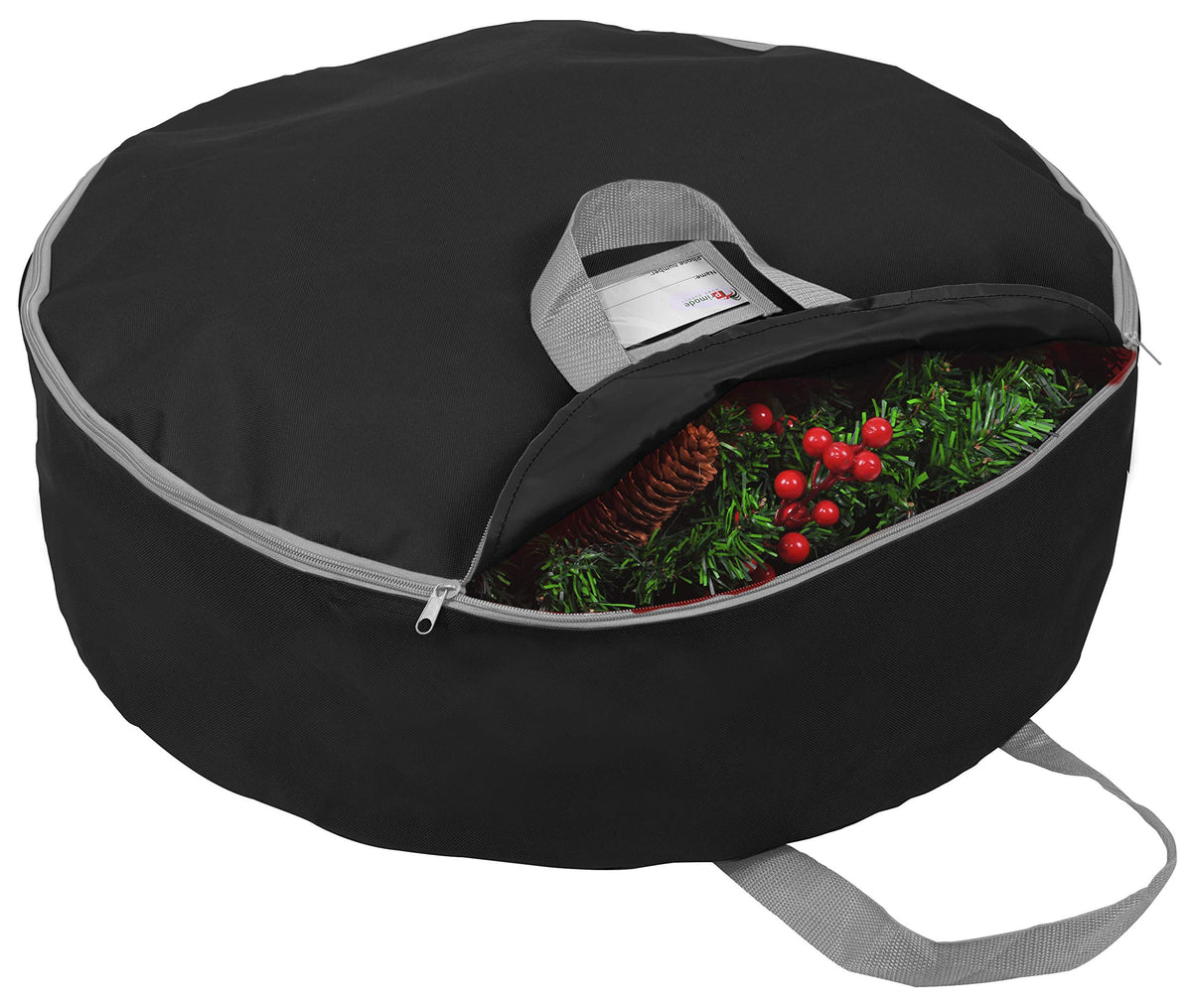 Primode Heavy Duty Wreath Storage Bag, 24 Inch, Black