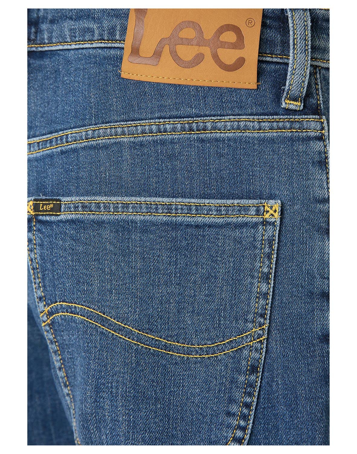 Brooklyn Straight Mid Jeans by Lee – Baumwolle, Mid Stonewash, Model L452