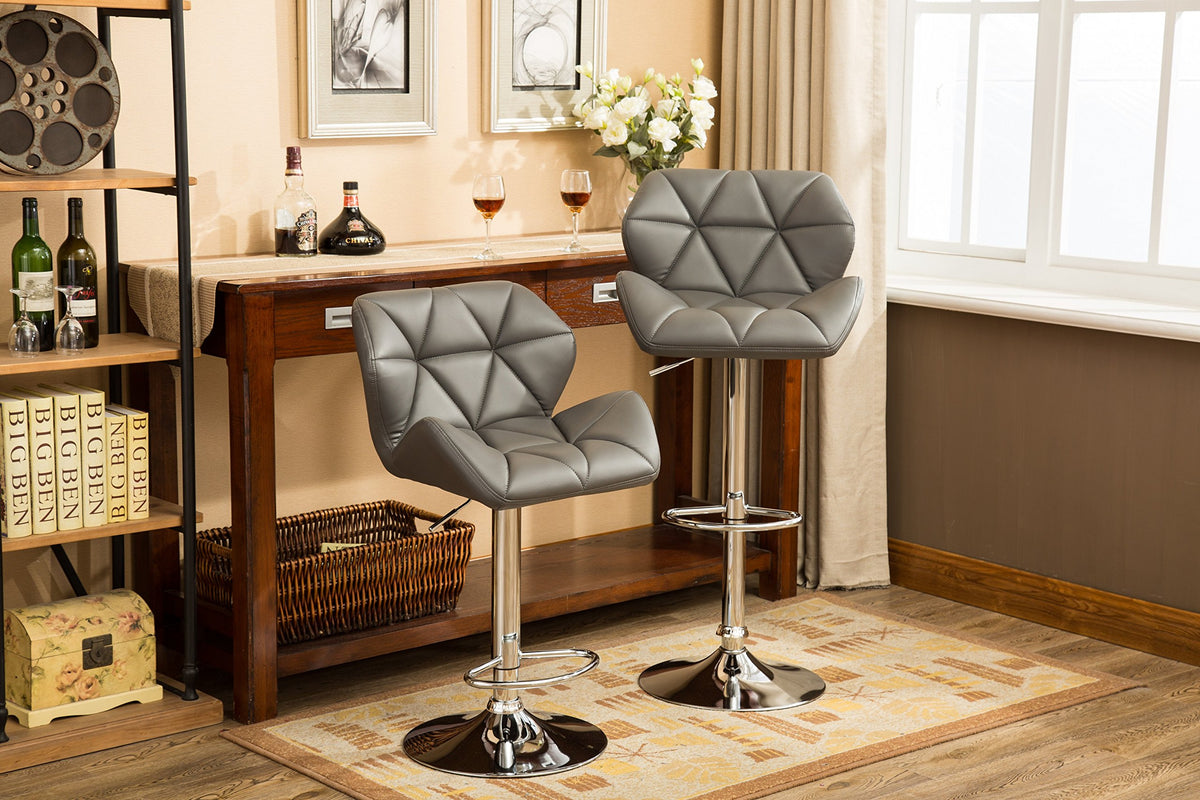 Roundhill Furniture Grey / 20.5 x 20.63 x (35-43.25) / Contemporary Barstools