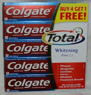 Colgate Total Whitening Toothpaste, 3.3 oz set of 5