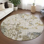 Addison Rugs Chantille ACN2679 Linen 8' x 8' Indoor/Outdoor, Machine Washable, Easy Clean, Non Shedding, Bedroom, Living Room, Dining Room, Kitchen, Patio Round Rug