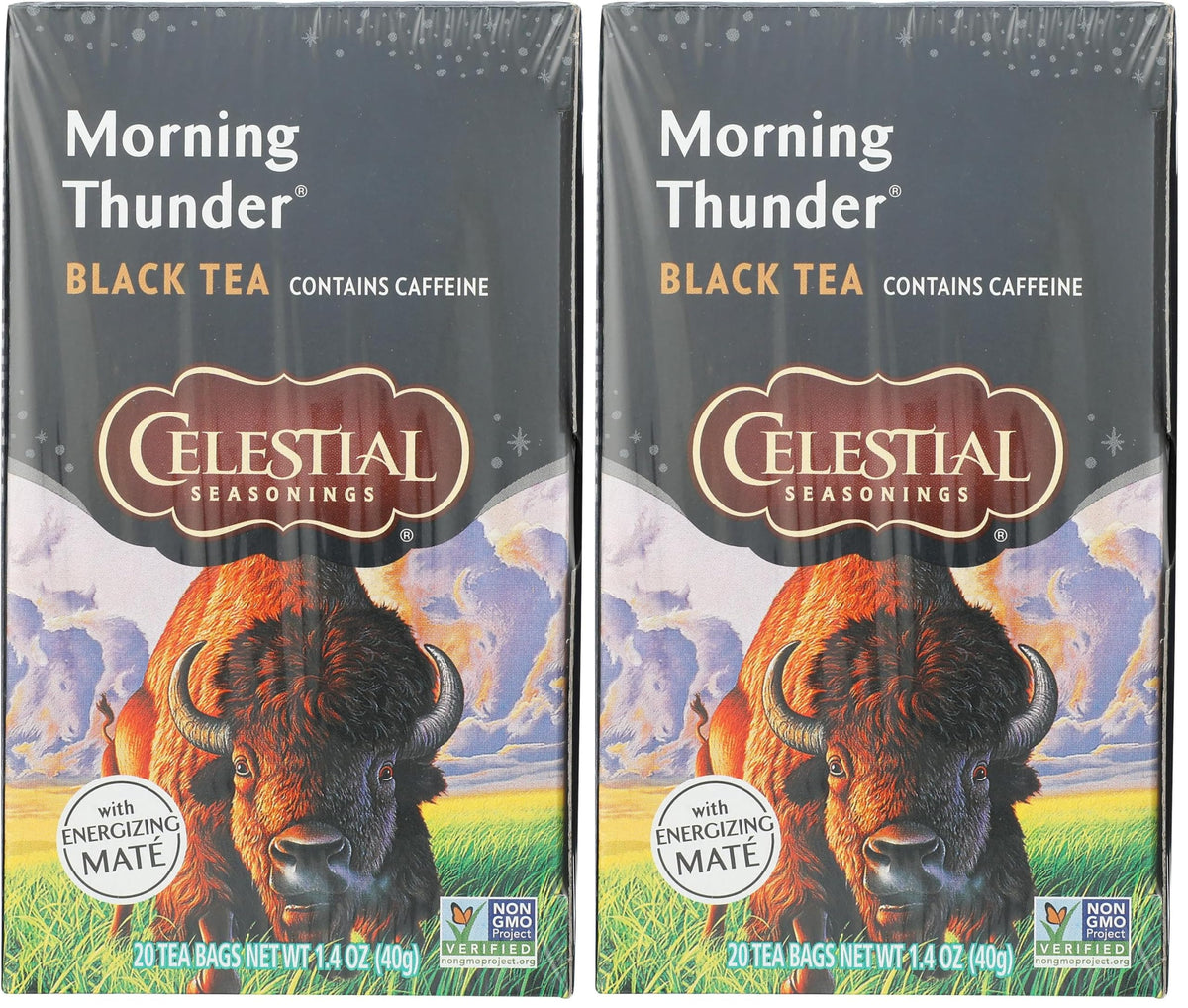 Celestial Seasonings Morning Thunder / 20 Count (Pack of 2) / No Color Tea Samplers