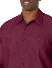 Long Sleeve Industrial Solid Work Shirt Burgundy Small - 5 Pack by Red Kap – Burgundy, Pack of 5, Model SP14