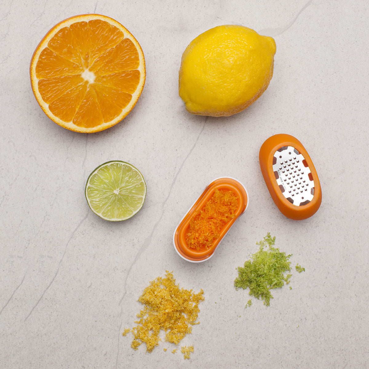 Flexi Zesti Handheld Citrus Zester (Yellow) by Microplane – One Size, Stainless Steel, Yellow, Model 34630E