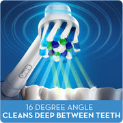 Cross Action Electric Toothbrush Replacement Brush Heads Refill by Oral-B – 3 Count (Pack of 1), Nylon, White, Blue, Green