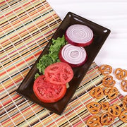 Elite Global Solutions D126RC-AUB Rectangular Plate, 12" x 5 1/2" x 3/4" h., Melamine, Aubergine (Pack of 6)