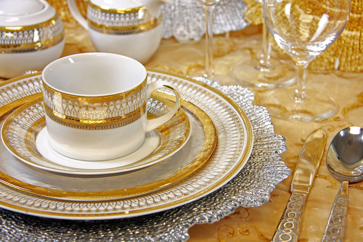 10 Strawberry Street White/Gold / Salad/Dessert Plate / 7.5x-x1 Salad Plates