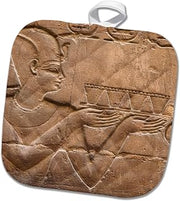 Pharaoh Relief, Chapel for Amun-Min, Temple of Luxor. Egypt-AF14 PRI0049 - Prisma 8x8 Potholder