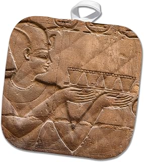 Pharaoh Relief, Chapel for Amun-Min, Temple of Luxor. Egypt-AF14 PRI0049 - Prisma 8x8 Potholder