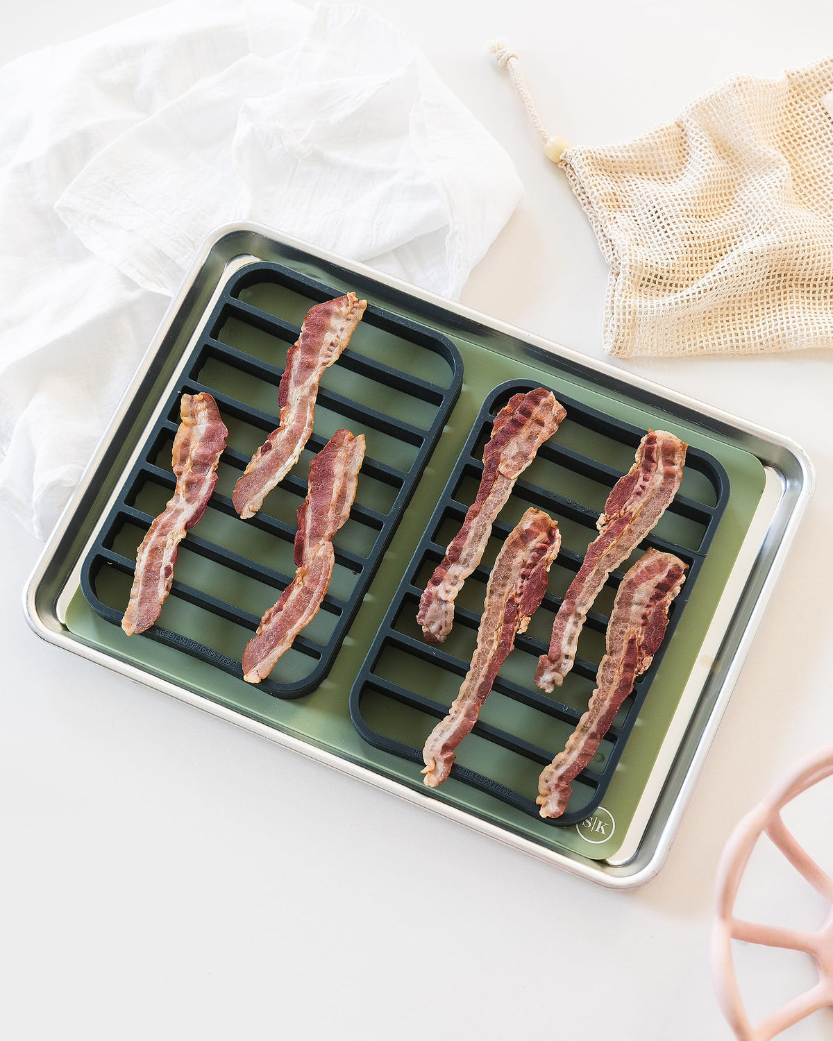 The Silicone Kitchen Roasting Rack Set, Silicone, 7 x 10.75 Inch, Vintage Navy