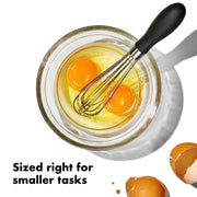 Good Grips Mini Whisk by OXO – 7.25-Inch, Stainless Steel, Black, Model 11362100