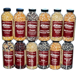 Kernel Variety Bundle by Amish Country Popcorn – 14 Ounce (Pack of 12), Pack of 12, Model 12/14oz Assorted popcorn(A)