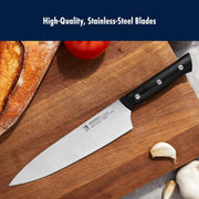 Dynamic Razor-Sharp 7-Piece Knife Set by HENCKELS – 7-pc, Stainless Steel, Brown, Pack of 7, Model 1025353