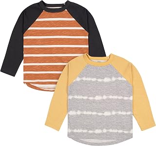 Gerber Baby Boys' Toddler 2-Pack Long Sleeve Pocket Tees