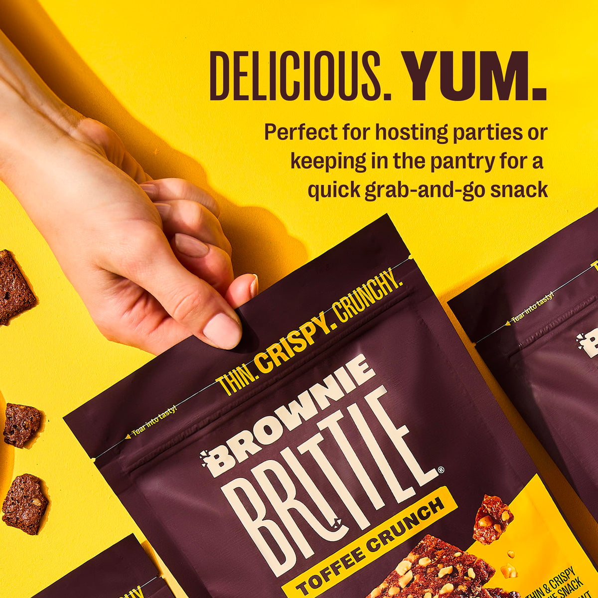 Brownie Brittle Toffee Crunch / 5 Ounce (Pack of 6) / 1 Brittle
