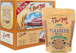 Bob's Red Mill Organic Flaxseed Meal, 16oz (Pack of 4) - Non GMO, Vegan, Paleo Friendly, Keto Friendly, Kosher